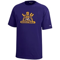 LSU Champion YOUTH Wordmark Arch Basketball Tee