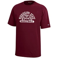 Mississippi State Champion YOUTH Wordmark Arch Basketball Tee