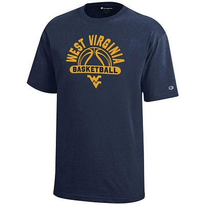 West Virginia Champion YOUTH Wordmark Arch Basketball Tee