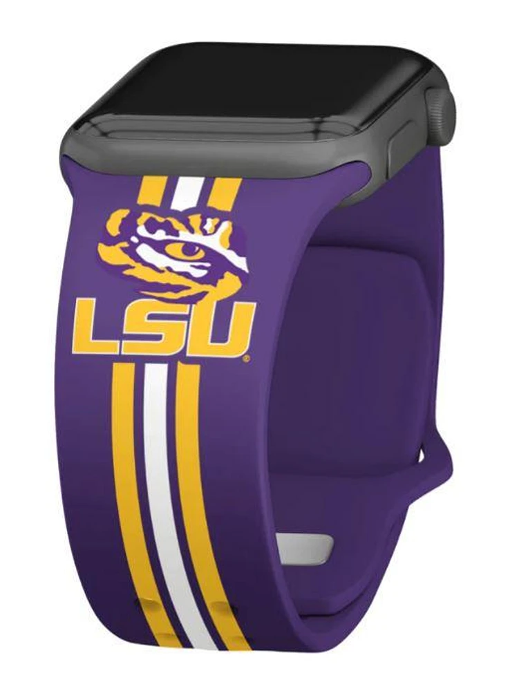 LSU Apple Watch Silicone Stripe Sport Long Band 38mm