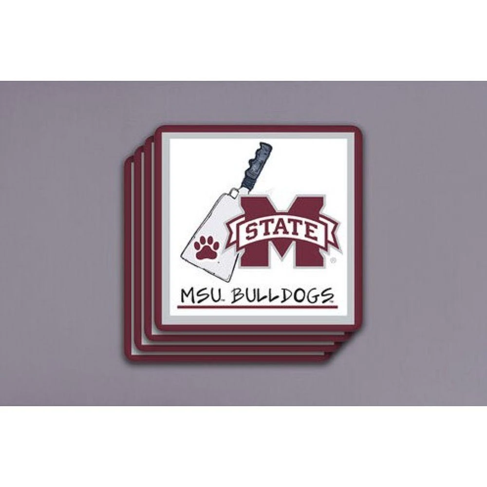 Mississippi State Magnolia Lane 4-Piece Coaster Set