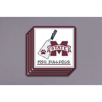 Mississippi State Magnolia Lane 4-Piece Coaster Set