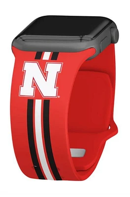 Nebraska Apple Watch Silicone Stripe Sport Short Band 38mm