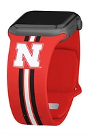 Nebraska Apple Watch Silicone Stripe Sport Long Band 42mm