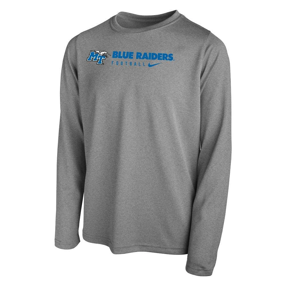 MTSU Nike YOUTH Legend Team Issue Long Sleeve Tee