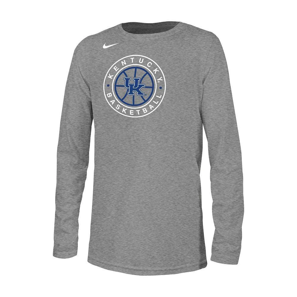 Kentucky Nike YOUTH Legend Basketball Medallion Long Sleeve Tee