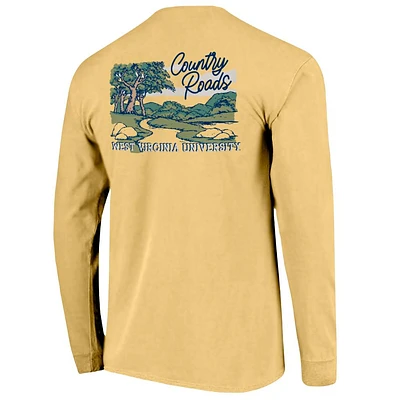 West Virginia Country Roads Comfort Colors Long Sleeve Tee