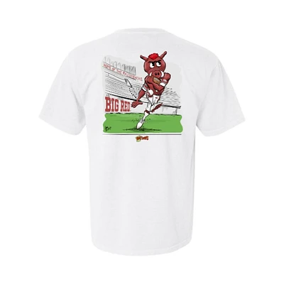 Arkansas Hogtoons Big Red Football Comfort Colors Tee