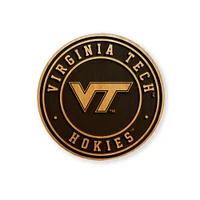 Virginia Tech Timeless Etchings Round Wood Etched Magnet