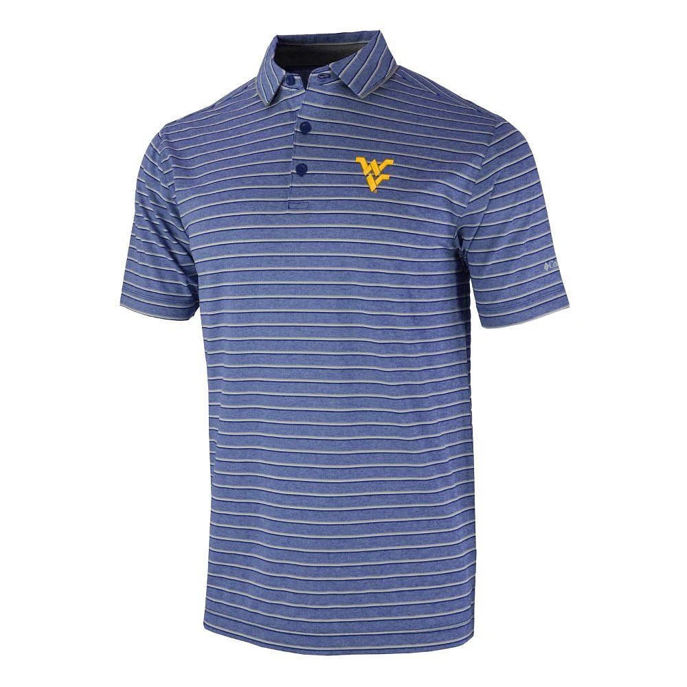 West Virginia Columbia Golf Omni Wick Post Round Polo