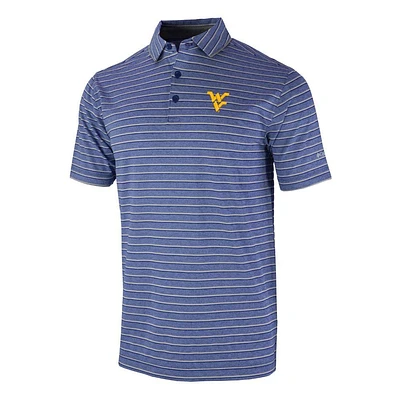 West Virginia Columbia Golf Omni Wick Post Round Polo