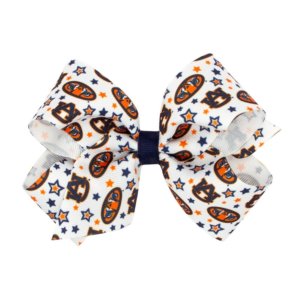 Auburn Weeones Medium Logo Print Bow