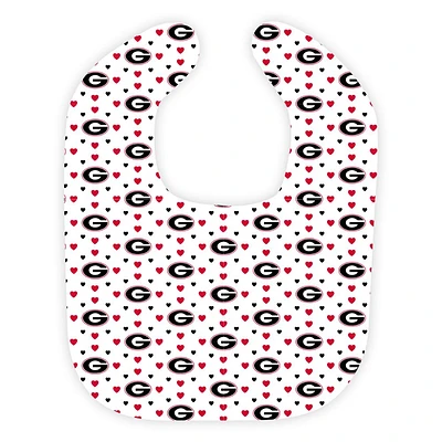 Georgia Wee Ones Heart Print Soft Bib