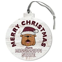 Mississippi State Bully Claus Round Ornament