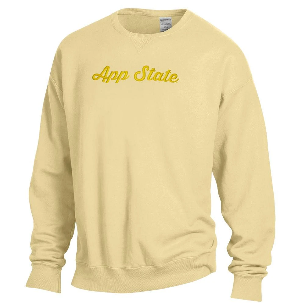 App State 3-D Tonal Embroidered Script Sweatshirt