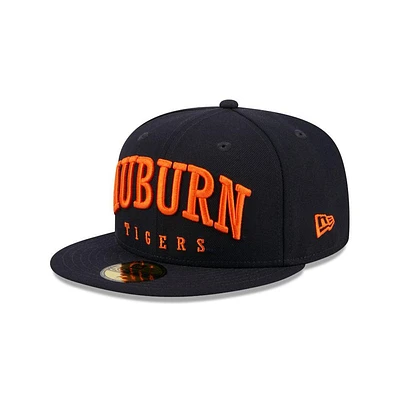 Auburn New Era 5950 Text Fitted Cap