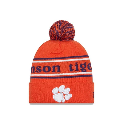 Clemson New Era Marquee Knit Pom Beanie