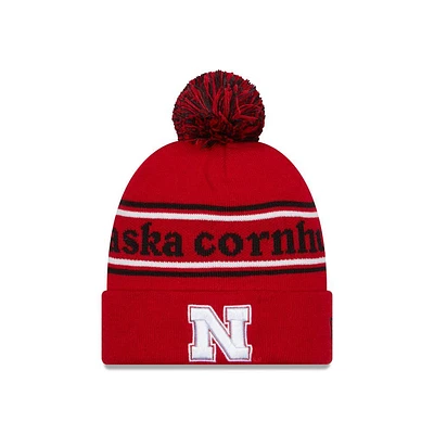 Nebraska New Era Marquee Knit Pom Beanie