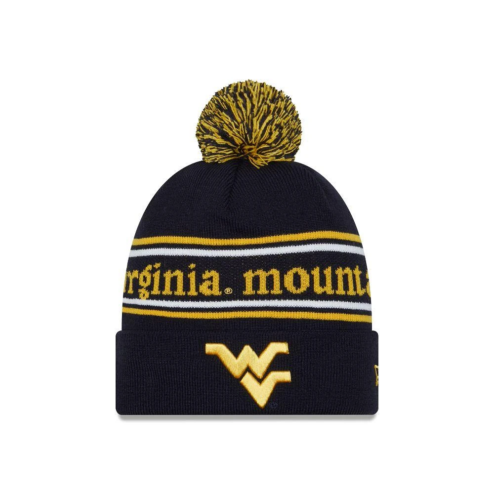 West Virginia New Era Marquee Knit Pom Beanie