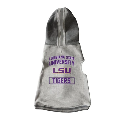 LSU Pet Hooded Crewneck Sweatshirt