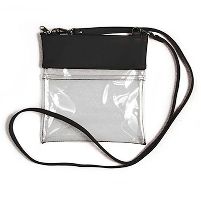 Black Game Day Crossbody Clear Bag