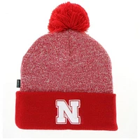 Nebraska Legacy Cuff White N Logo Marled Beanie