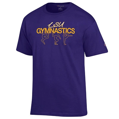 LSU Champion Women's Gymnastics Stack Tee