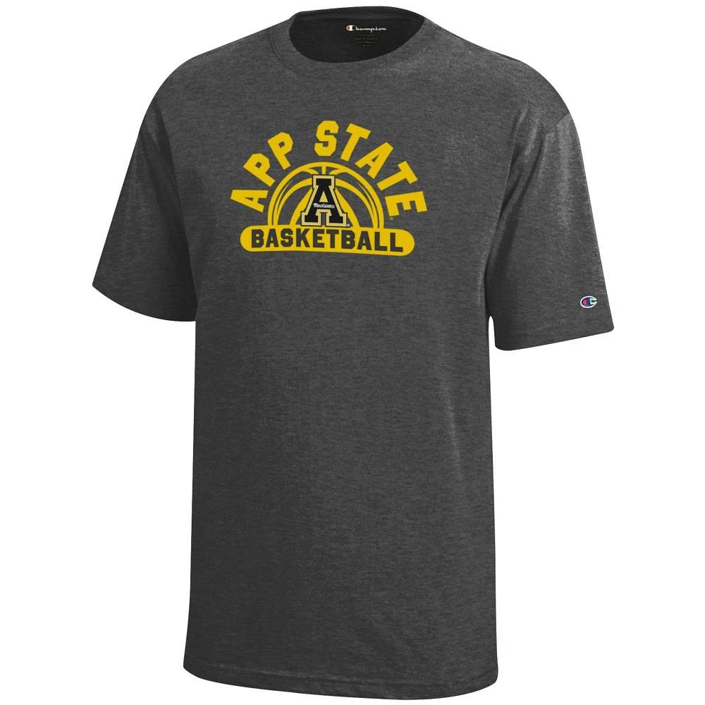 App State Champion YOUTH Wordmark Arch Basketball Tee