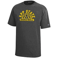 App State Champion YOUTH Wordmark Arch Basketball Tee