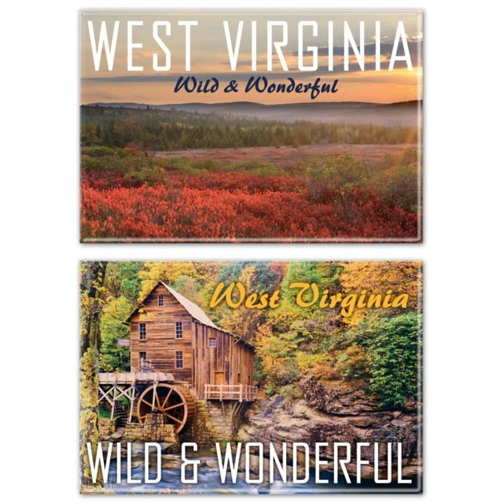 West Virginia 2 Pack State Rectangle Fridge Magnets