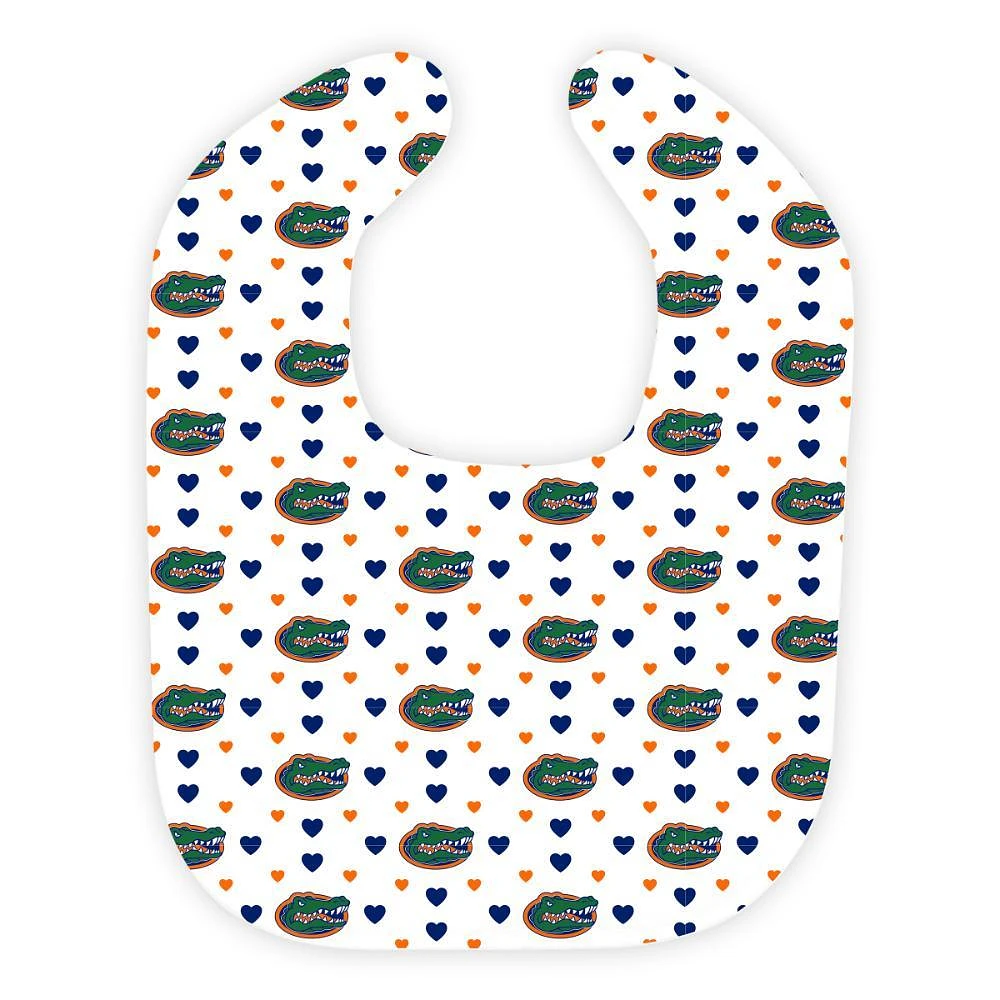 Florida Wee Ones Heart Print Soft Bib