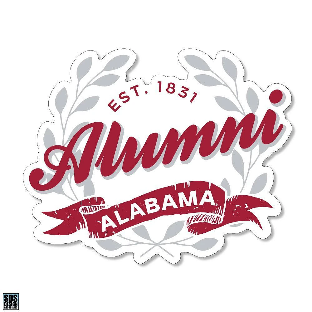 Alabama 3.25 Inch Alumni Leaves Rugged Sticker Decal