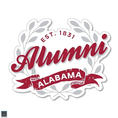 Alabama 3.25 Inch Alumni Leaves Rugged Sticker Decal