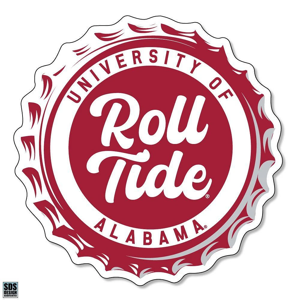 Alabama 3.25 Inch Bottle Cap Rugged Sticker Decal