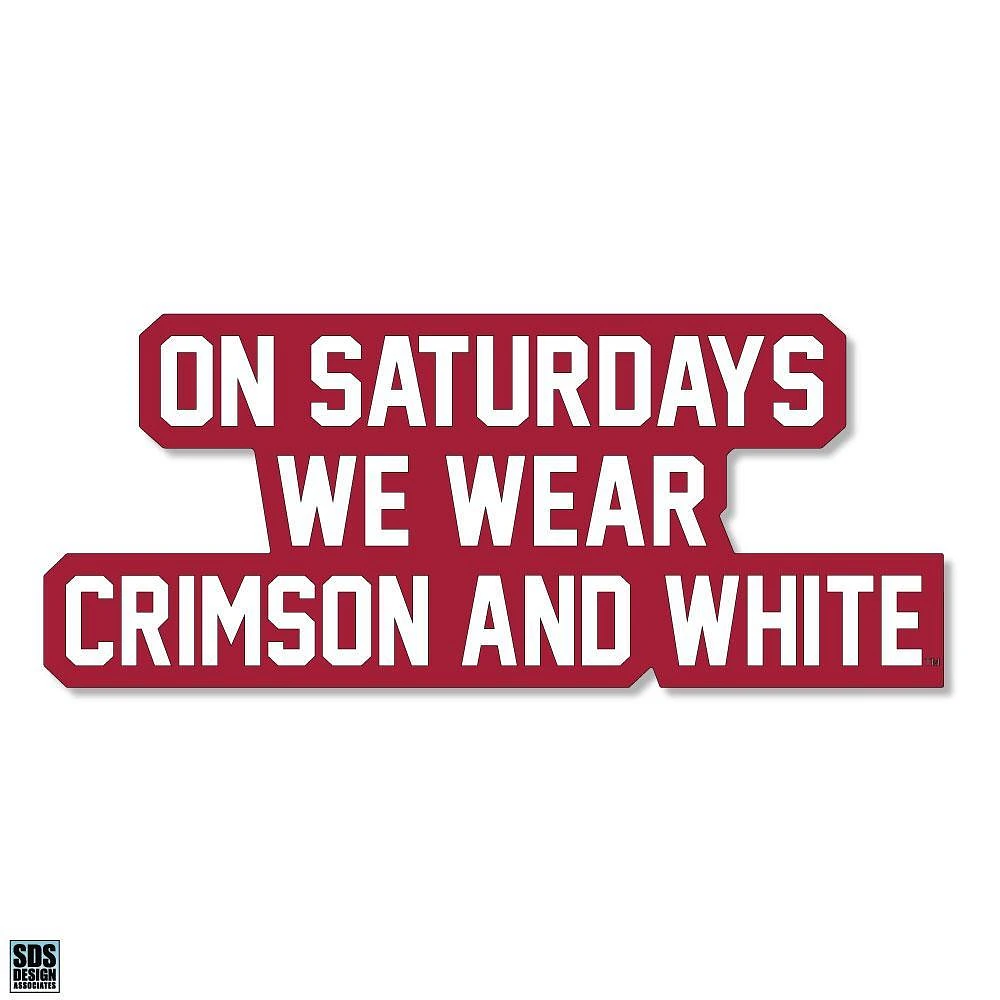 Alabama 3.25 Inch On Saturdays Wear Rugged Sticker Decal