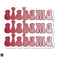 Alabama 3.25 Inch Retro Fade Rugged Sticker Decal