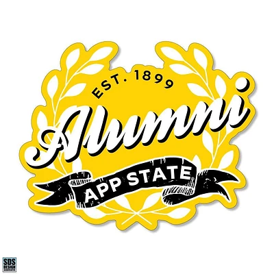 App State 3.25 Inch Alumni Leaves Rugged Sticker Decal