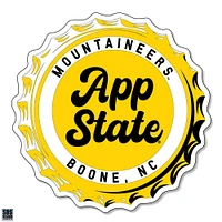 App State 3.25 Inch Bottle Cap Rugged Sticker Decal