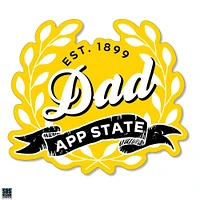 App State 3.25 Inch Dad Leaves Rugged Sticker Decal