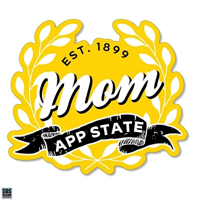 App State 3.25 Inch Mom Leaves Rugged Sticker Decal