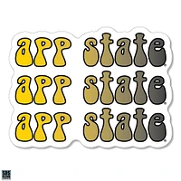 App State 3.25 Inch Retro Fade Rugged Sticker Decal