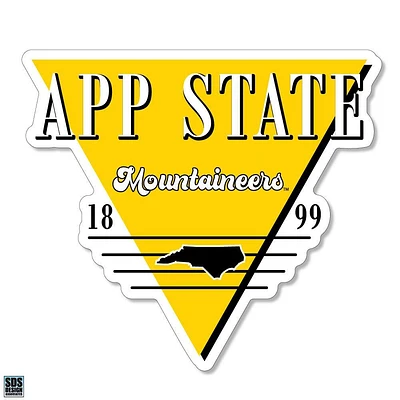 App State 3.25 Inch Retro Triangle Rugged Sticker Decal