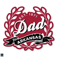 Arkansas 3.25 Inch Dad Leaves Rugged Sticker Decal