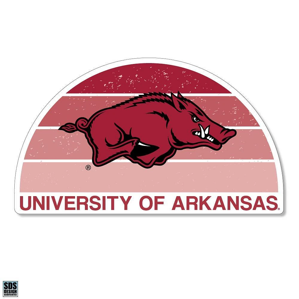 Arkansas 3.25 Inch Gradient Half Moon Rugged Sticker Decal