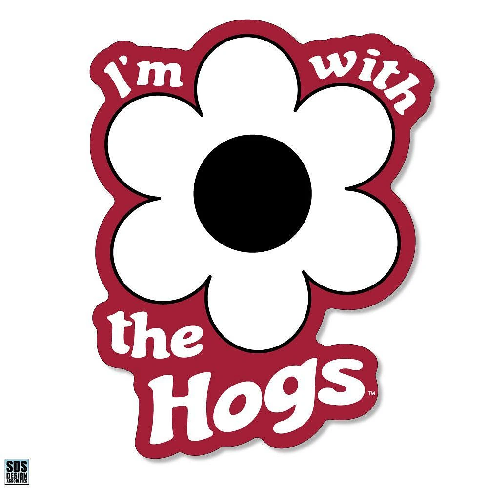 Arkansas 3.25 Inch I'm with Flower Rugged Sticker Decal