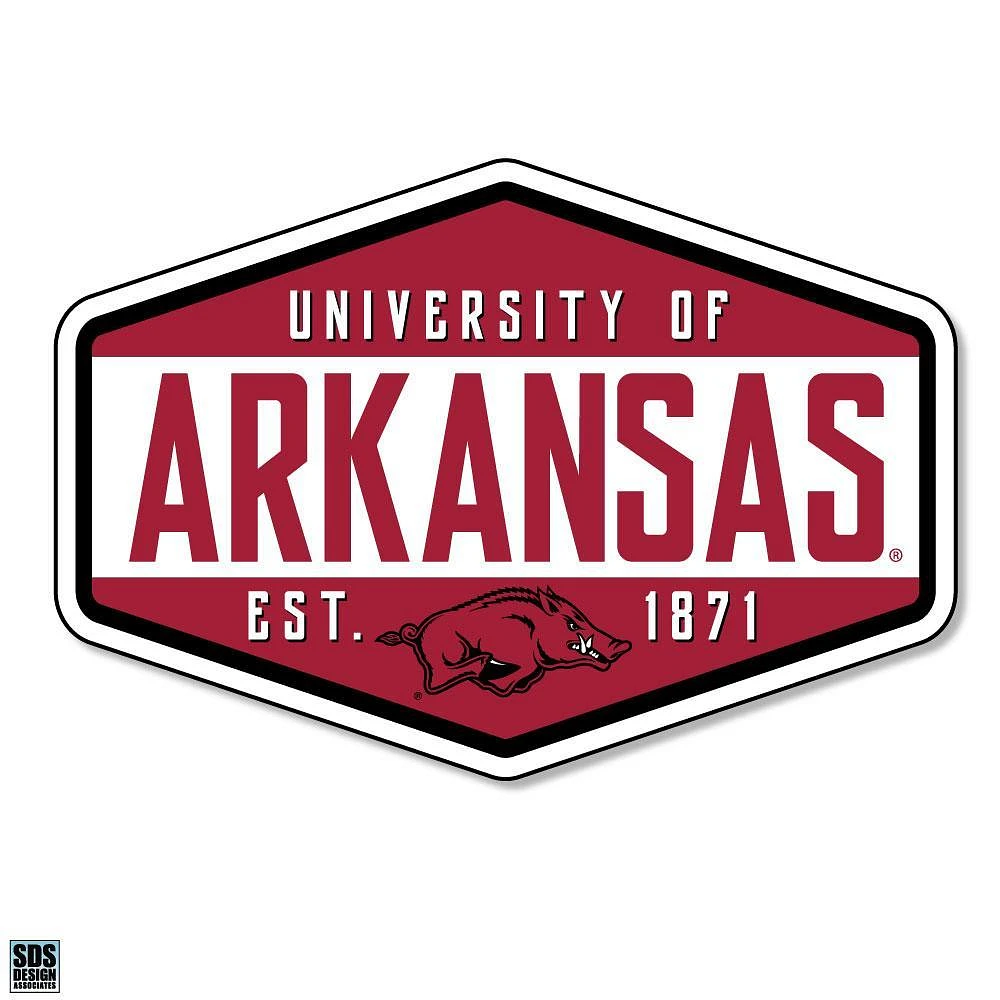 Arkansas 3.25 Inch Hexagon Badge Rugged Sticker Decal