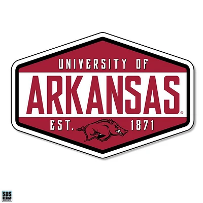 Arkansas 3.25 Inch Hexagon Badge Rugged Sticker Decal