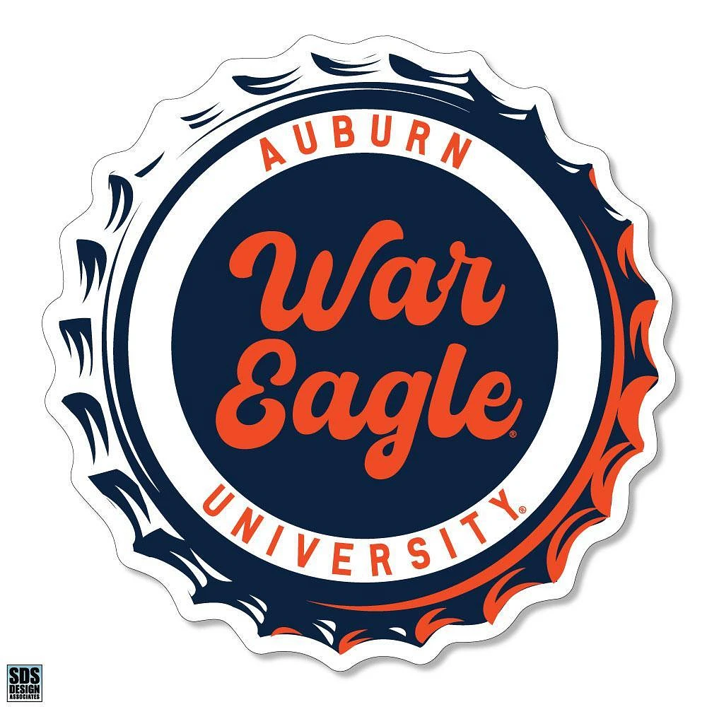 Auburn 3.25 Inch Bottle Cap Rugged Sticker Decal