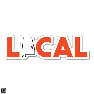 Auburn 3.25 Inch Local Rugged Sticker Decal