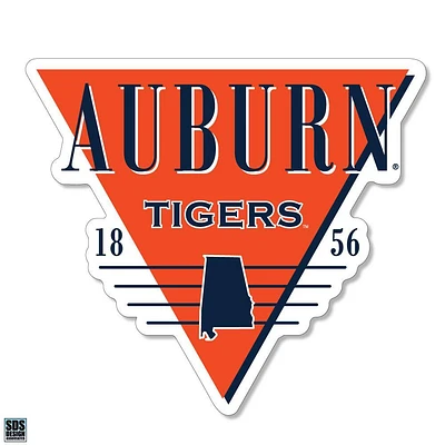 Auburn 3.25 Inch Retro Triangle Rugged Sticker Decal